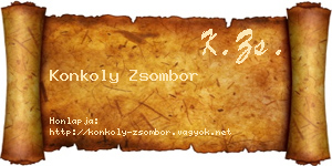 Konkoly Zsombor névjegykártya